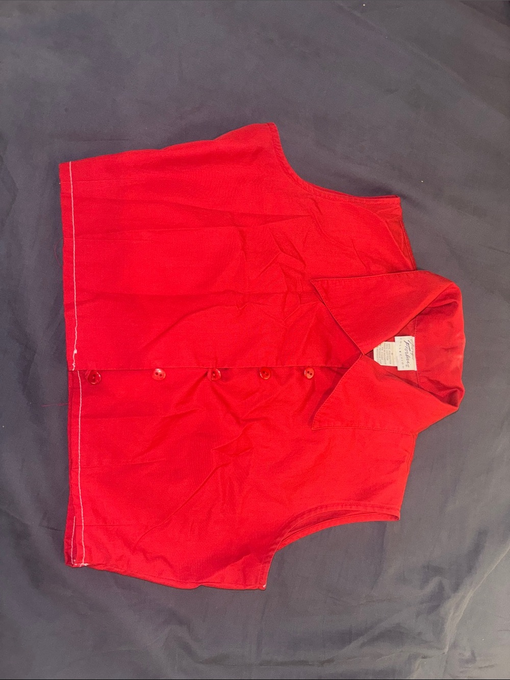 Giorgio Fiorelli Red Cropped Button-Front Vest